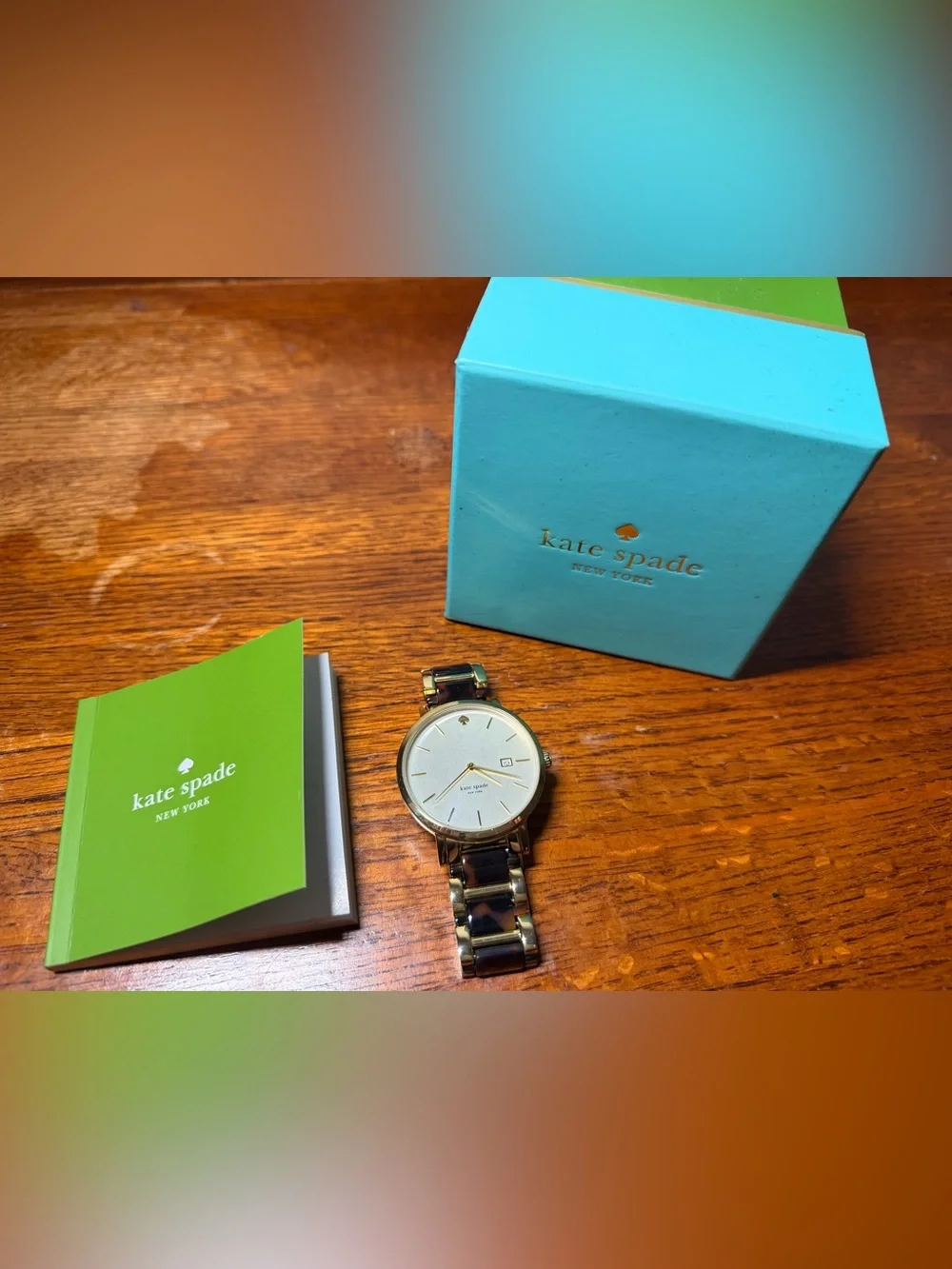 kate spade Gold and Tortoiseshell Gramercy Watch